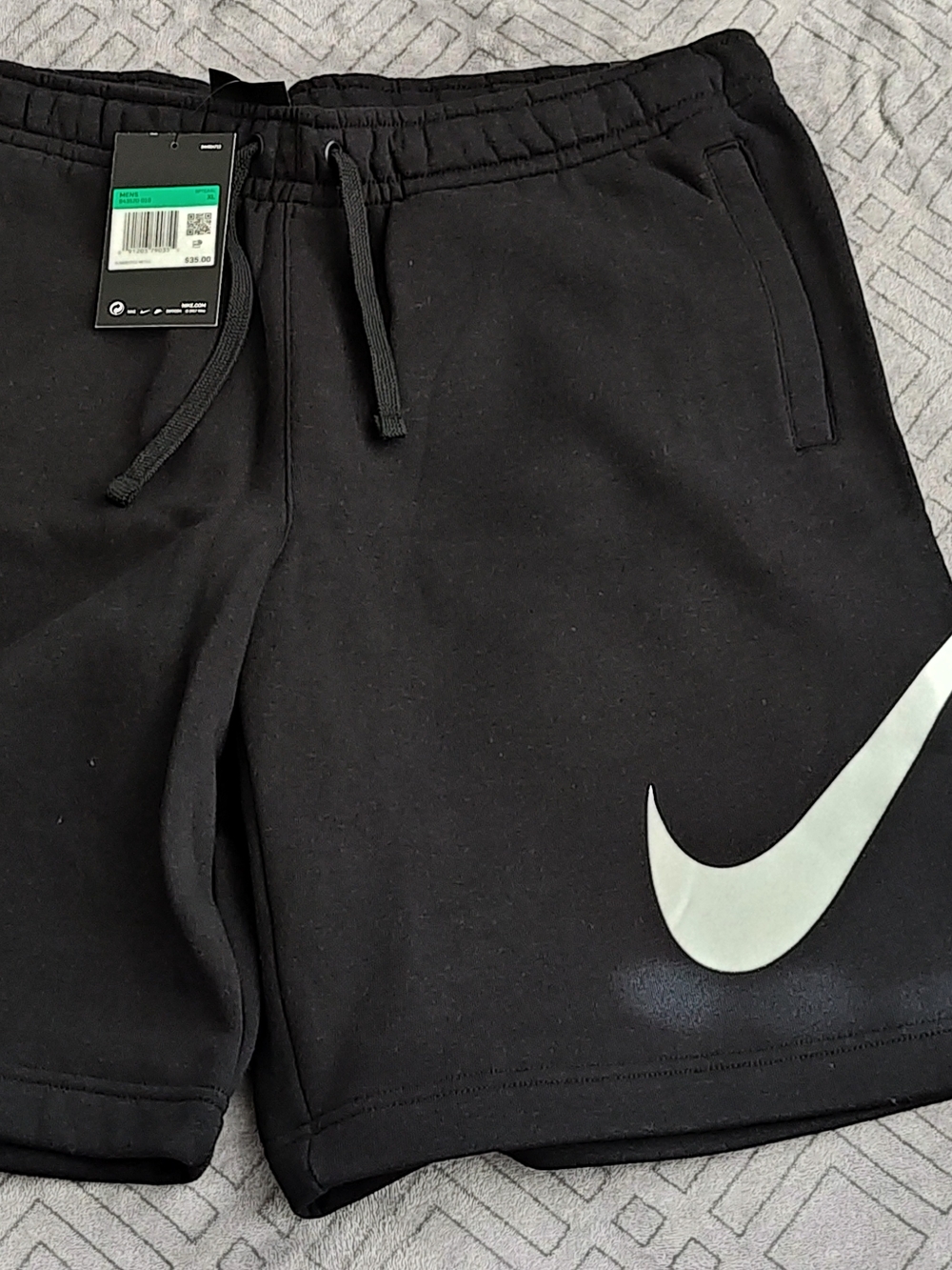Nike Men's Club Fleece Drawstring Athletic Shorts Black Size XL 843520-010